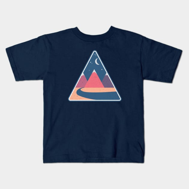 Mountain Scene Kids T-Shirt by Universe Design